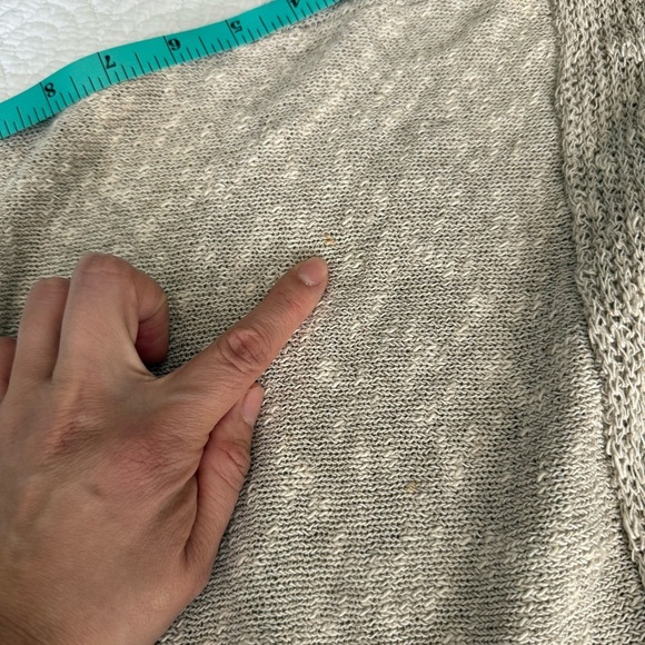 Eileen Fisher Black and Cream Textured Knit Top Linen/Cotton blend Large - Picture 9 of 10